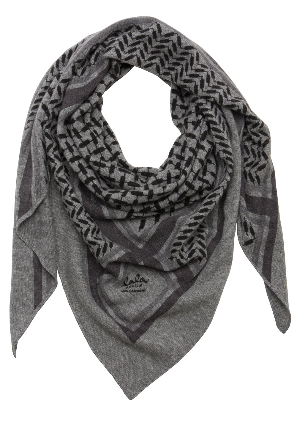 Triangle trinity classic tørklæde L - City/middlegrey melange